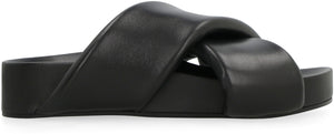 Leather slides-1